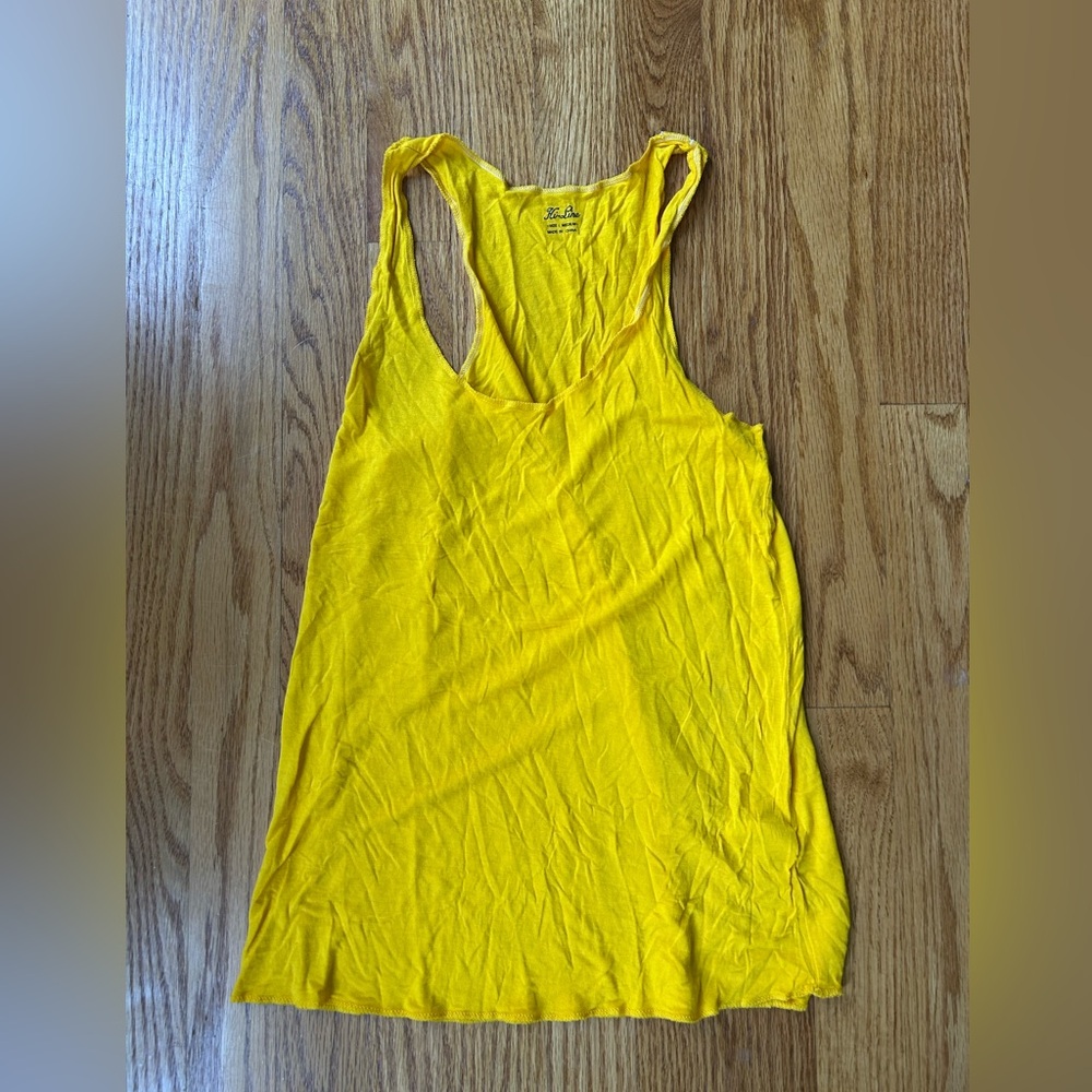 Vibrant Yellow Sleeveless Tank Top with Racerback